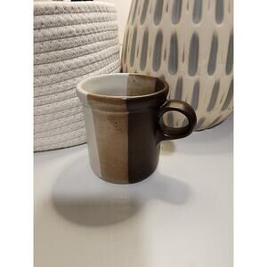 Vintage 1970s McCoy Pottery Sandstone 1420 Brown Stripe Stoneware Mug